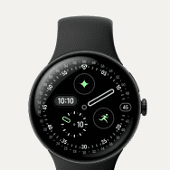 Google Pixel Watch 4, 45 мм, алюминиевый корпус Matte Black / цвет ремешка Obsidian