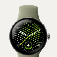 Google Pixel Watch 5, 45 мм, алюминиевый корпус Satin Pyrite / цвет ремешка Olive (2-го поколения)