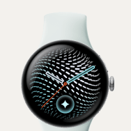 Google Pixel Watch 5, 45 мм, алюминиевый корпус Polished Silver / цвет ремешка Fog (2-го поколения)