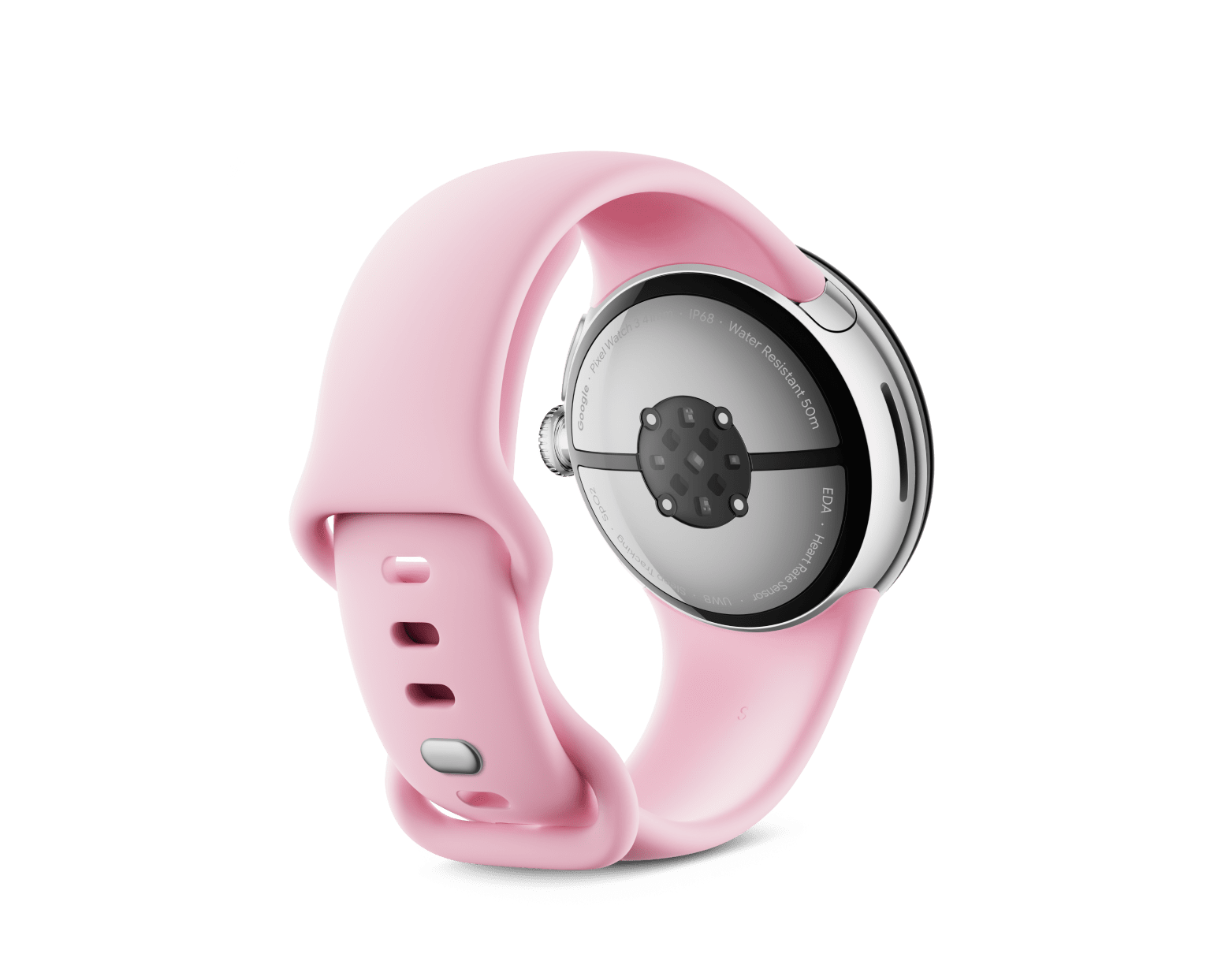 Смарт-часы Google Pixel Watch 3 41mm Polished Silver Aluminum Case / Rose Quartz Active Band